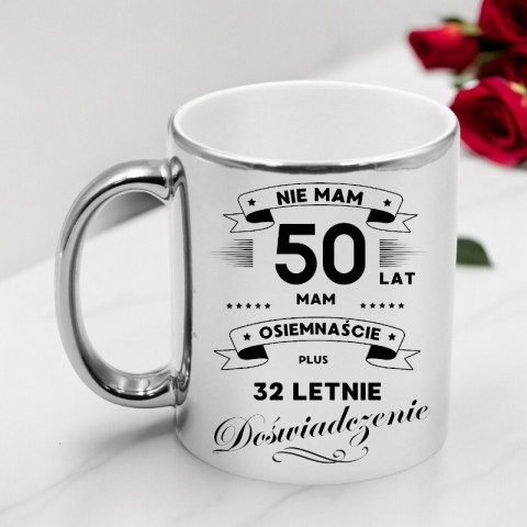 Kubek srebrny premium prezent na 50 urodziny oryginalny upominek