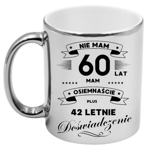 Kubek srebrny premium prezent na 60 urodziny oryginalny upominek
