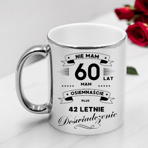 Kubek srebrny premium prezent na 60 urodziny oryginalny upominek