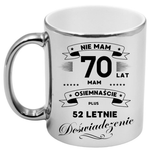 Kubek srebrny premium prezent na 70 urodziny oryginalny upominek