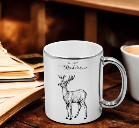 Kubek srebrny premium prezent świąteczny Boże Narodzenie mikołajki