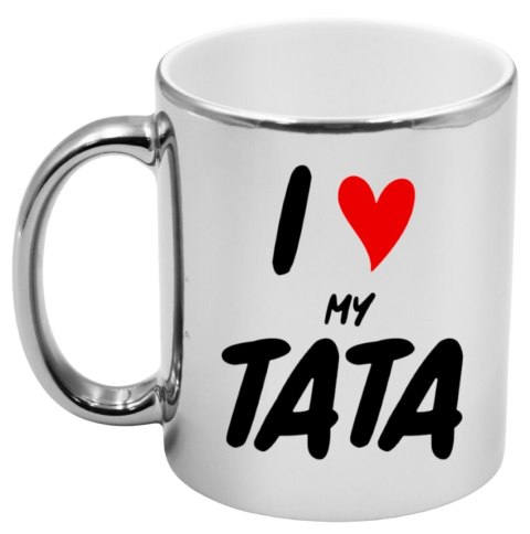 Kubek srebrny premium z nadrukiem dla taty prezent Dzień Ojca tata