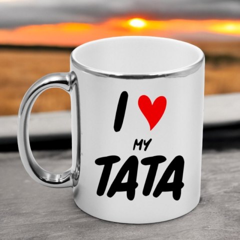 Kubek srebrny premium z nadrukiem dla taty prezent Dzień Ojca tata