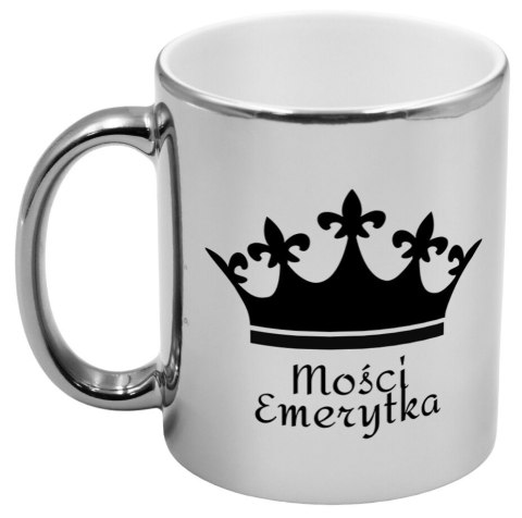 Kubek srebrny prezent dla emeryta emerytki pożegnanie w pracy urodziny