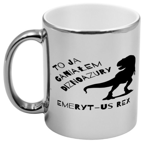 Kubek srebrny prezent dla emeryta emerytki pożegnanie w pracy urodziny