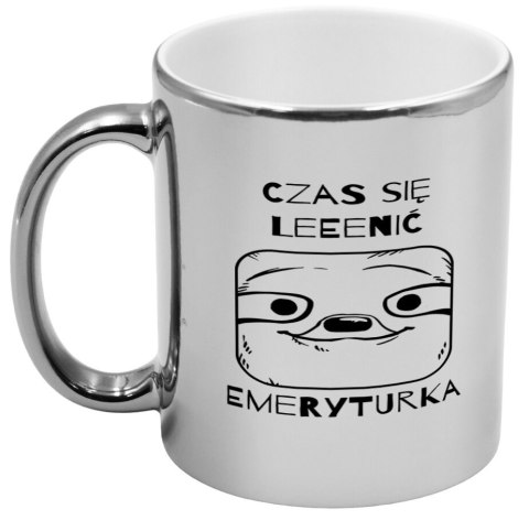 Kubek srebrny prezent dla emeryta emerytki pożegnanie w pracy urodziny