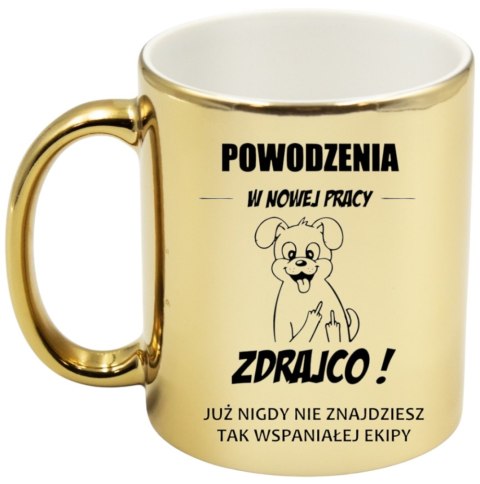 KUBEK ZŁOTY NA POŻEGNANIE KOLEŻANKI KOLEGI Z PRACY ŚMIESZNY PREZENT KUBEK ZŁOTY NA POŻEGNANIE KOLEŻANKI KOLEGI Z PRACY ŚMIESZNY PREZENT