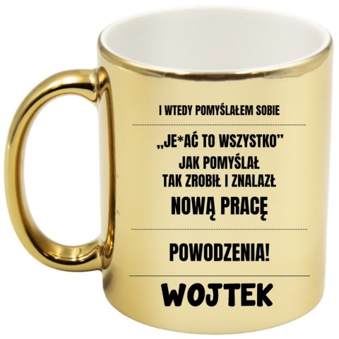 Kubek złoty premium prezent dla kolegi męża chłopaka urodziny