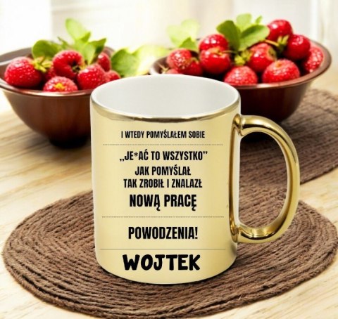 Kubek złoty premium prezent dla kolegi męża chłopaka urodziny