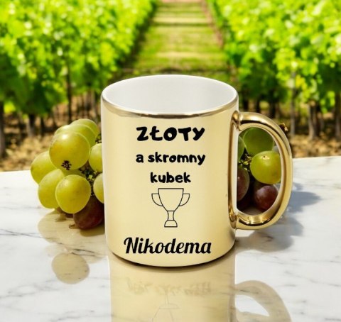 Kubek złoty premium prezent dla kolegi męża chłopaka urodziny