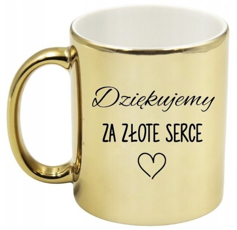 Kubek złoty premium prezent dla nauczyciela wychowawczyni nauczycielki
