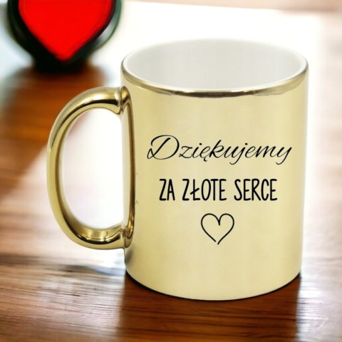 Kubek złoty premium prezent dla nauczyciela wychowawczyni nauczycielki