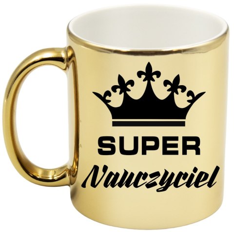 Kubek złoty premium prezent dla nauczyciela wychowawczyni nauczycielki