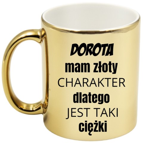 Kubek złoty premium prezent dla żony koleżanki dziewczyny urodziny