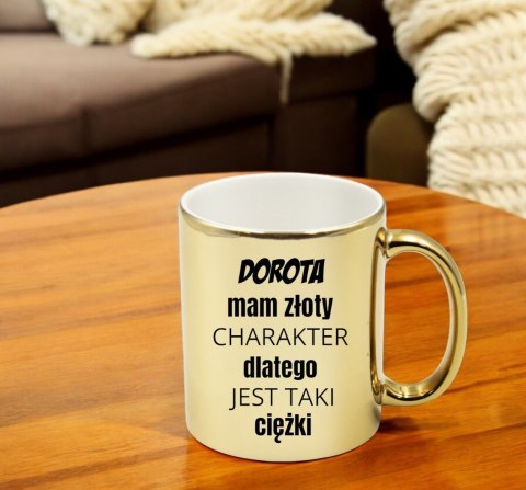 Kubek złoty premium prezent dla żony koleżanki dziewczyny urodziny