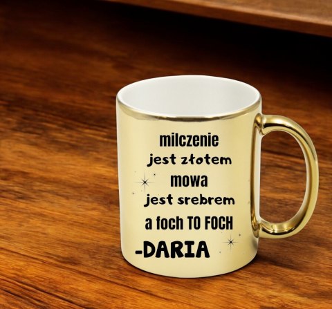 Kubek złoty premium prezent dla żony koleżanki dziewczyny urodziny