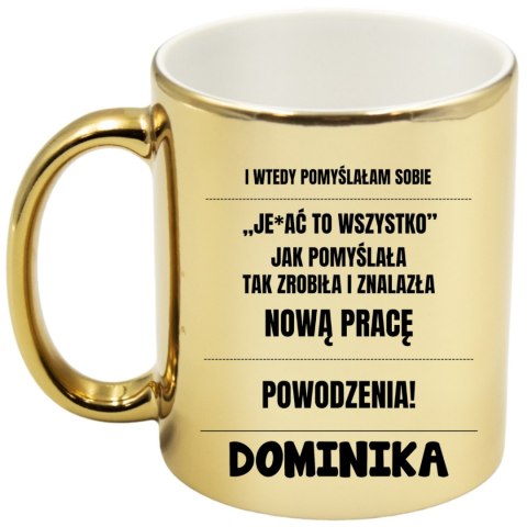Kubek złoty premium prezent dla żony koleżanki dziewczyny urodziny