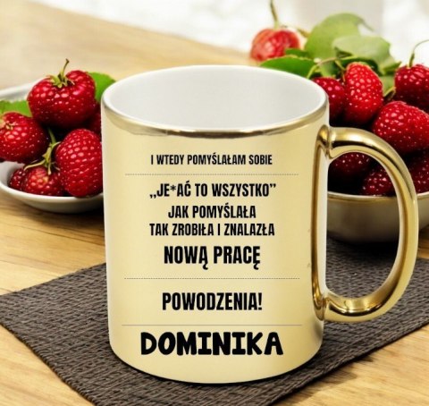 Kubek złoty premium prezent dla żony koleżanki dziewczyny urodziny