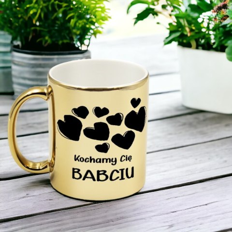 Kubek złoty premium prezent Dzień Babci różne wzory babcia