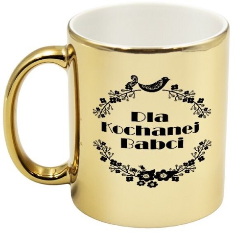 Kubek złoty premium prezent Dzień Babci różne wzory babcia