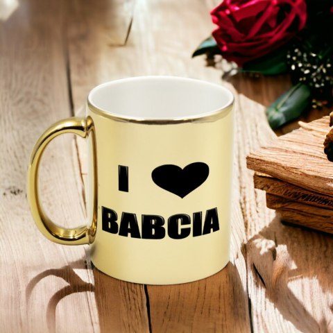 Kubek złoty premium prezent Dzień Babci różne wzory babcia