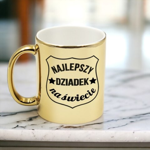 Kubek złoty premium prezent Dzień Dziadka różne wzory dziadek