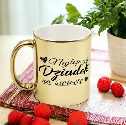 Kubek złoty premium prezent Dzień Dziadka różne wzory dziadek
