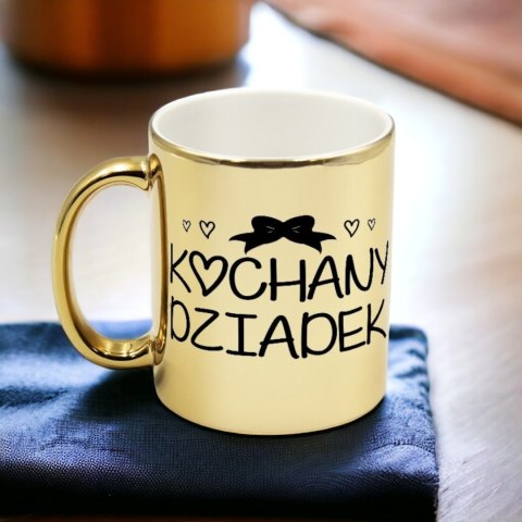 Kubek złoty premium prezent Dzień Dziadka różne wzory dziadek