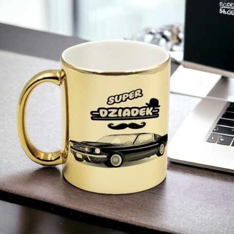 Kubek złoty premium prezent Dzień Dziadka różne wzory dziadek