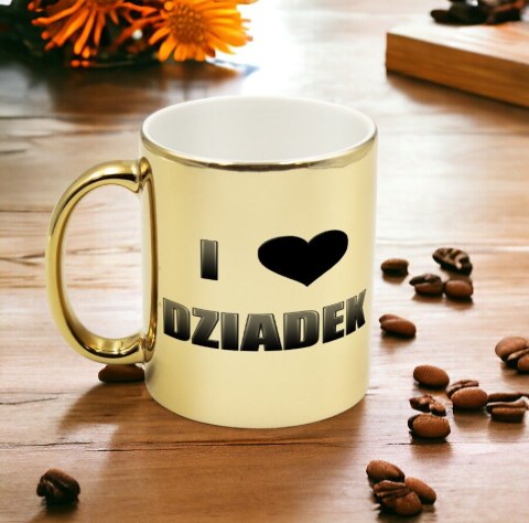 Kubek złoty premium prezent Dzień Dziadka różne wzory dziadek