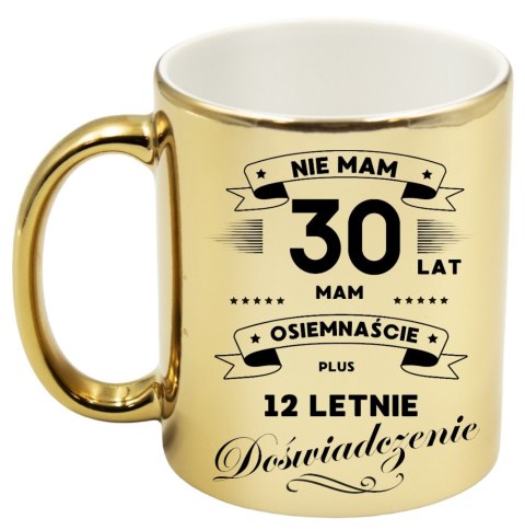 Kubek złoty premium prezent na 30 urodziny oryginalny upominek