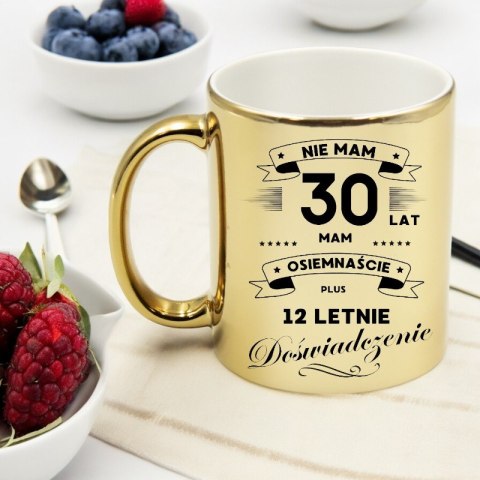 Kubek złoty premium prezent na 30 urodziny oryginalny upominek