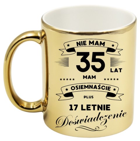 Kubek złoty premium prezent na 35 urodziny oryginalny upominek