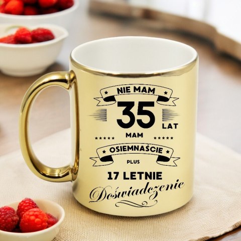 Kubek złoty premium prezent na 35 urodziny oryginalny upominek