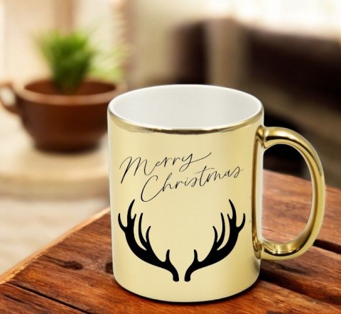 Kubek złoty premium prezent świąteczny Boże Narodzenie mikołajki