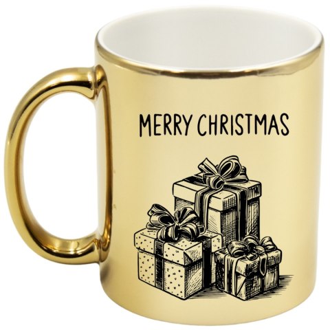 Kubek złoty premium prezent świąteczny Boże Narodzenie mikołajki