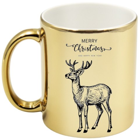 Kubek złoty premium prezent świąteczny Boże Narodzenie mikołajki
