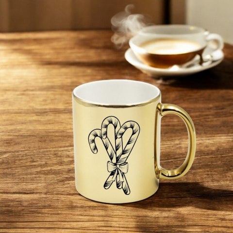 Kubek złoty premium prezent świąteczny Boże Narodzenie mikołajki