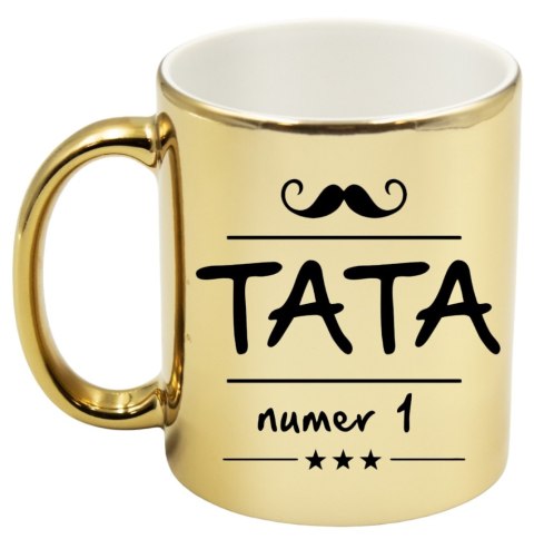 Kubek złoty premium z nadrukiem dla taty prezent Dzień Ojca tata