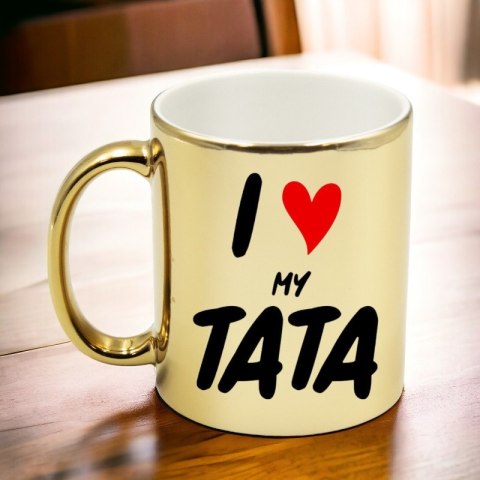 Kubek złoty premium z nadrukiem dla taty prezent Dzień Ojca tata