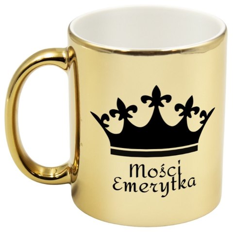 Kubek złoty prezent dla emeryta emerytki pożegnanie w pracy urodziny