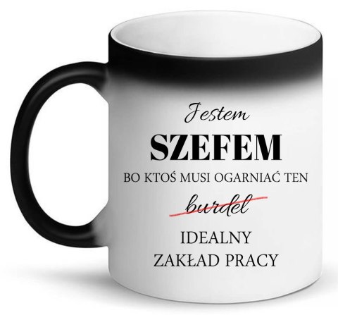 Kubek magiczny śmieszny prezent dla kierownika szefa urodziny imieniny