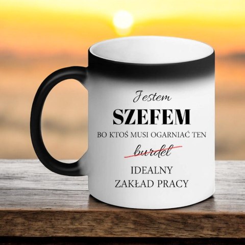 Kubek magiczny śmieszny prezent dla kierownika szefa urodziny imieniny