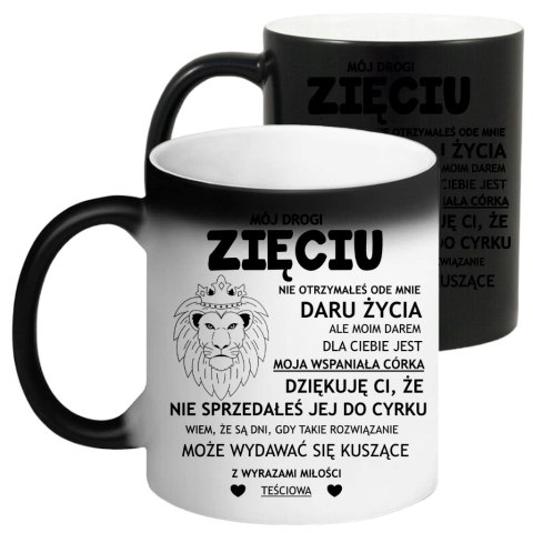 Kubek magiczny śmieszny prezent dla zięcia urodziny imieniny zięć
