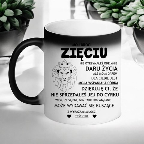 Kubek magiczny śmieszny prezent dla zięcia urodziny imieniny zięć