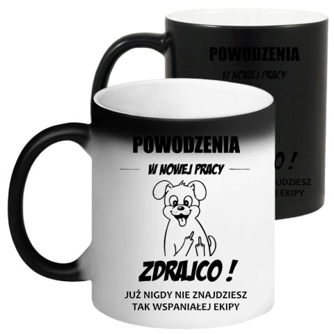 Kubek magiczny śmieszny prezent na pożegnanie koleżanki kolegi z pracy