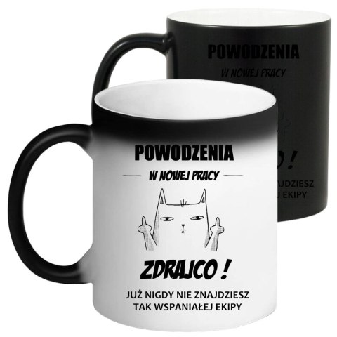Kubek magiczny śmieszny prezent na pożegnanie koleżanki kolegi z pracy