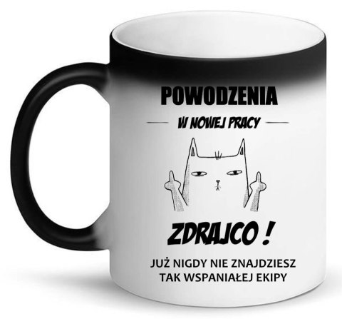 Kubek magiczny śmieszny prezent na pożegnanie koleżanki kolegi z pracy