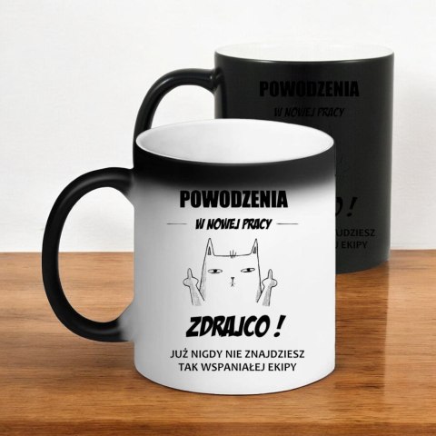 Kubek magiczny śmieszny prezent na pożegnanie koleżanki kolegi z pracy