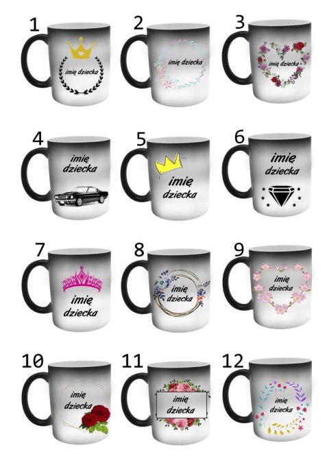 Kubek magiczny z imieniem dziecka prezent dla chłopca dziewczynki kolegi